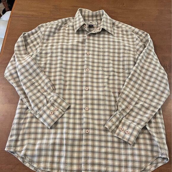 Tommy Bahama mens button up plaid size medium - Picture 1 of 6